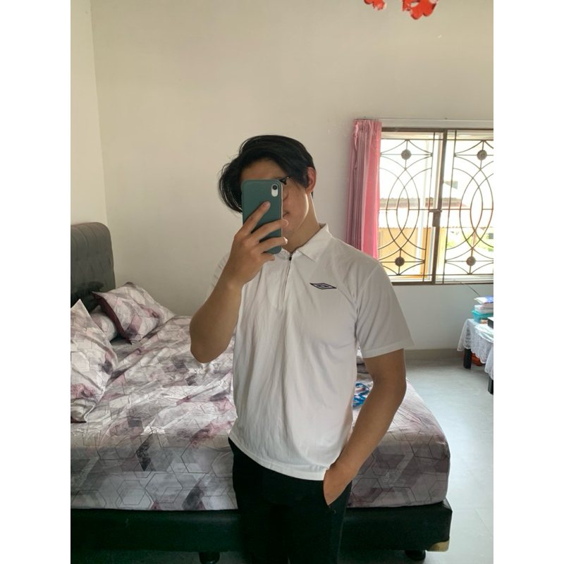 Umbro Kaos Kerah Polo Sports Casual Golf Tennis Gym Second Original