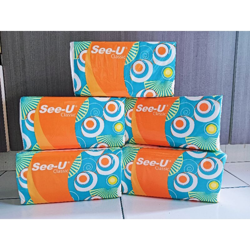Facial tissue/tisu wajah see U 250s 2ply isi 5pack(paket hemat 1kg)