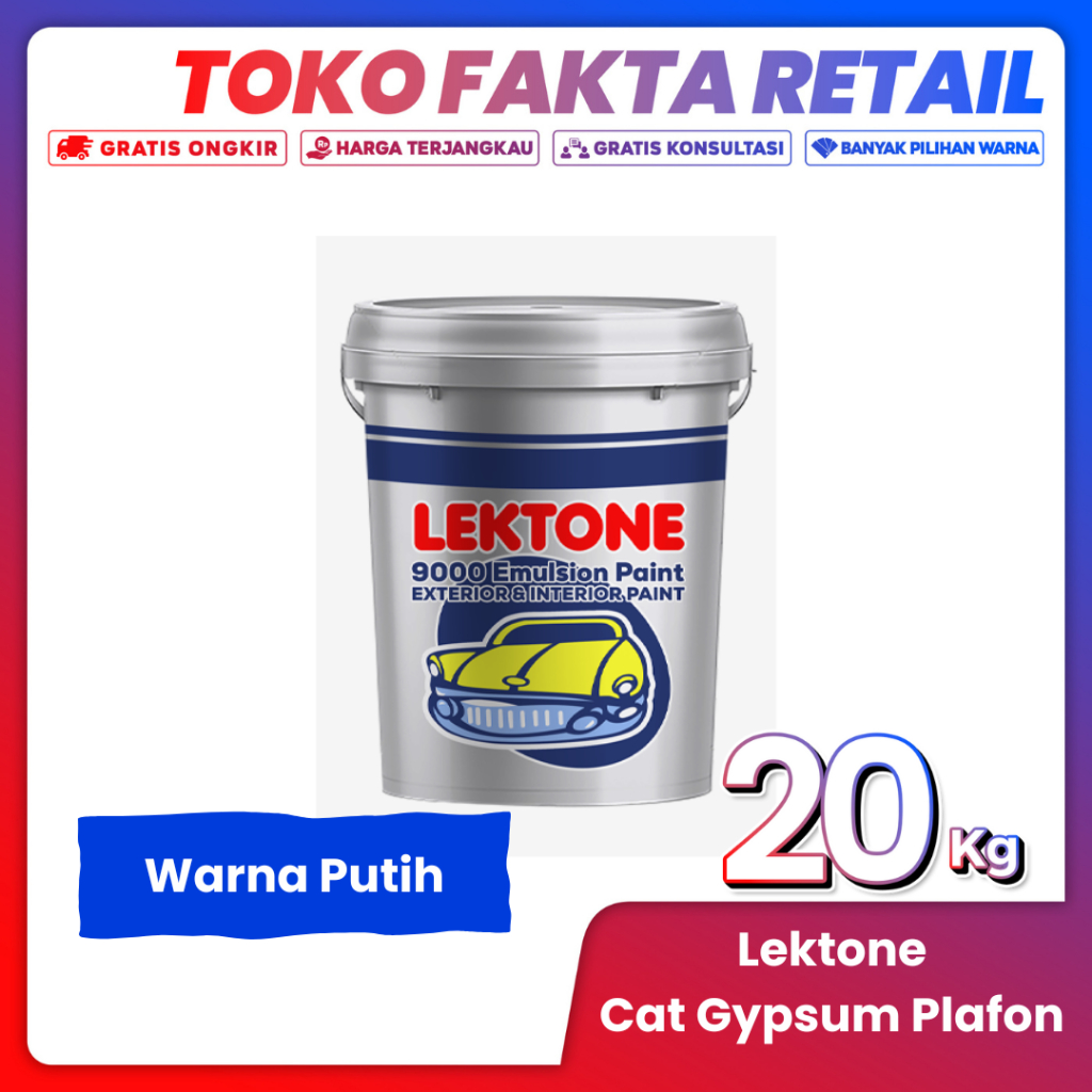 Cat Gypsum Plafon Lektone 20Kg Warna Putih