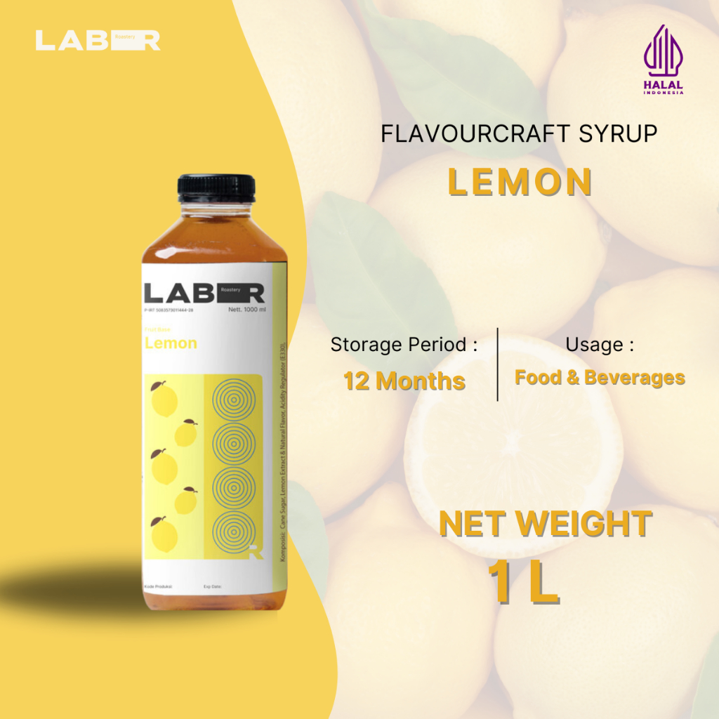 

LABR Lemon Syrup ( Sirup Lemon ) 1L