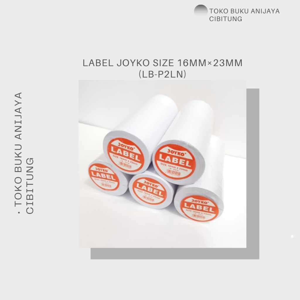 

LABEL HARGA SIZE 16MMX23MM (LB-P2LN) MEREK JOYKO 1ROLL ISI 1O BARIS