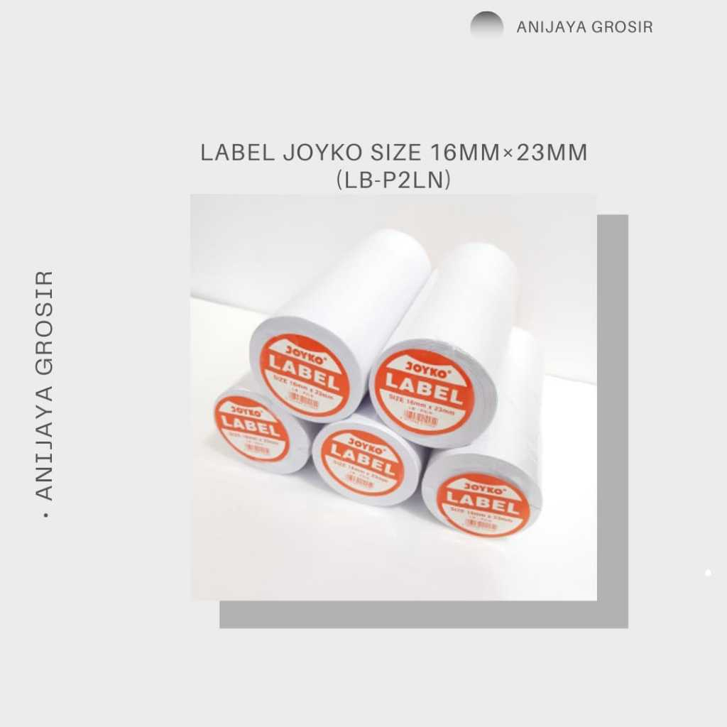 

LABEL HARGA SIZE 16MMX23MM (LB-P2LN) MEREK JOYKO 1ROLL ISI 1O BARIS