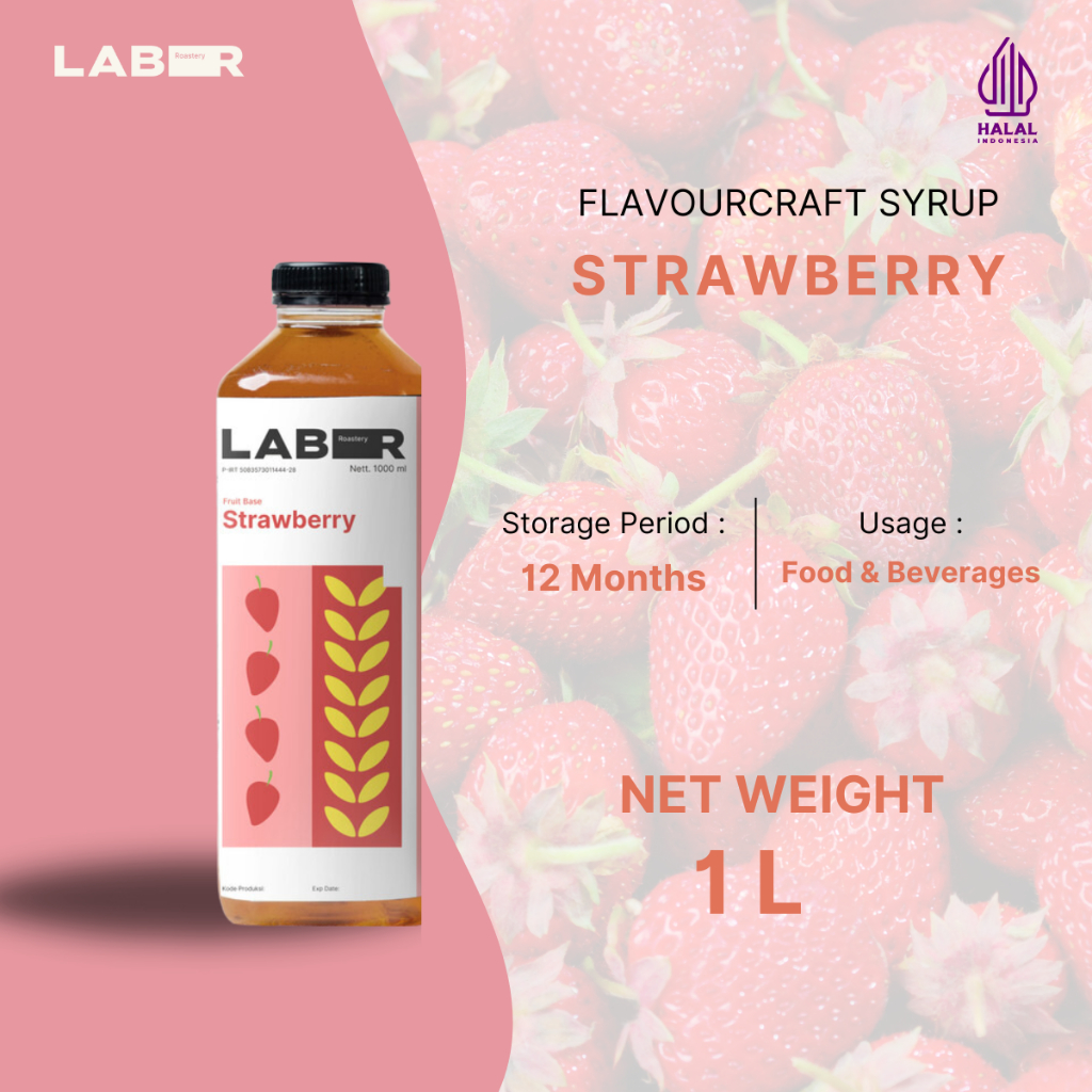 

LABR Syrup Strawberry (Sirup Stroberi) 1000mL