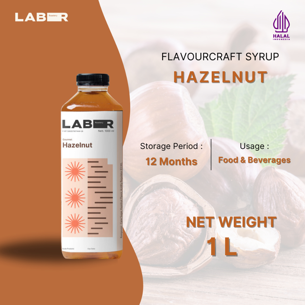 

LABR Hazelnut Syrup ( Hazelnut Sirup ) 1000mL