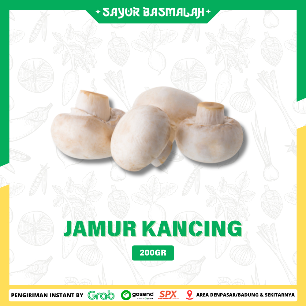 

Jamur Kancing 200gr - Sayur Basmalah