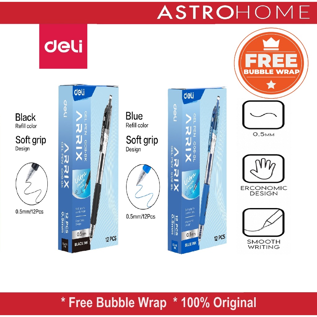 

Pulpen Cetek Ballpoint Bolpoin Gel Pen Ultra Smooth Ink Deli ARRIX Ball Point Pen G08 0.5mm