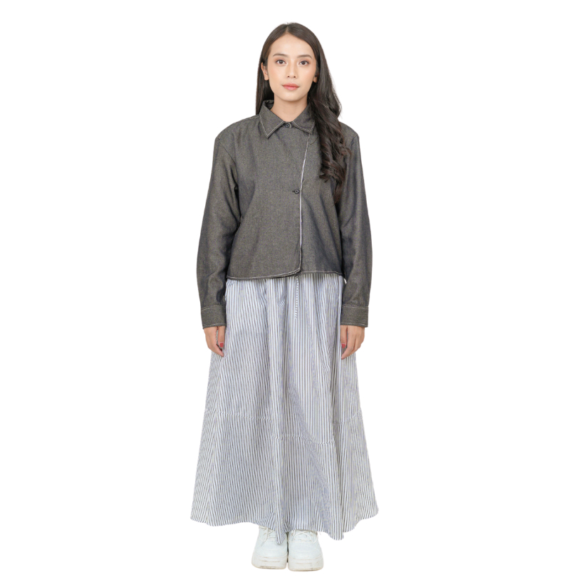 SELLUV - DENIM JACKET BLACK & BLUE