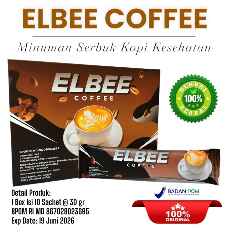 ELBEE COFFE 1 BOX ISI 10 SACHET ORIGINAL