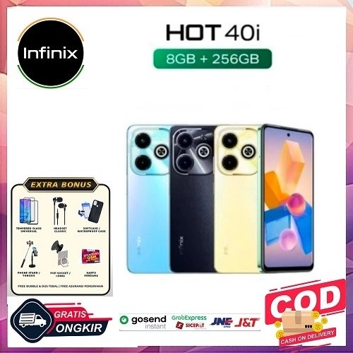 Infinix Hot 40i 8/256GB - Up to 16GB Extended RAM - Unisoc T606