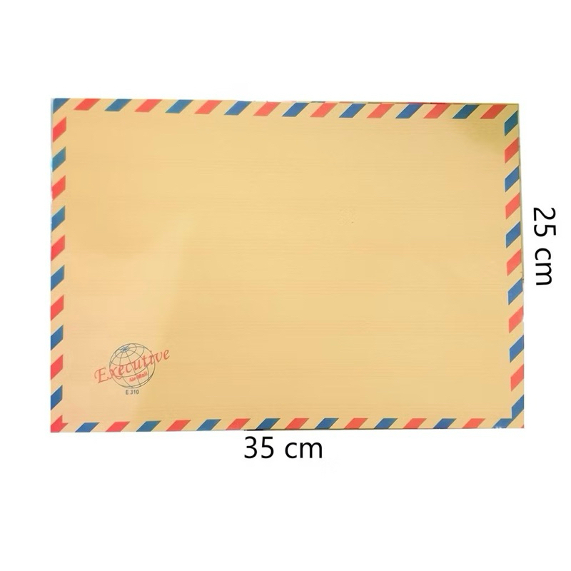 

(10 Lembar)Amplop/Envelope/Surat Coklat Airmail/Air Mail Executive Tali 310 Folio/F4 25x35 cm