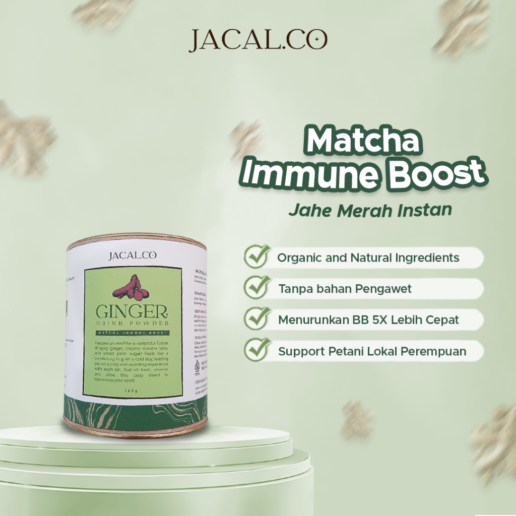 

JACAL.CO - Matcha Immune Boost, Jahe Merah Bubuk Asli 100% Minuman Sehat Alami untuk Kesehatan Tubuh