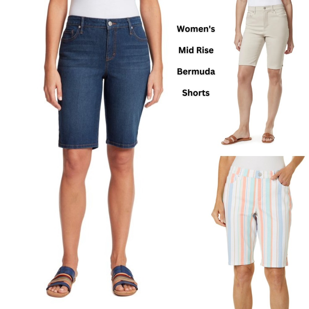 Celana Jeans Pendek Wanita Midrise Stretch (GV03 DENIM BMD SHORT)