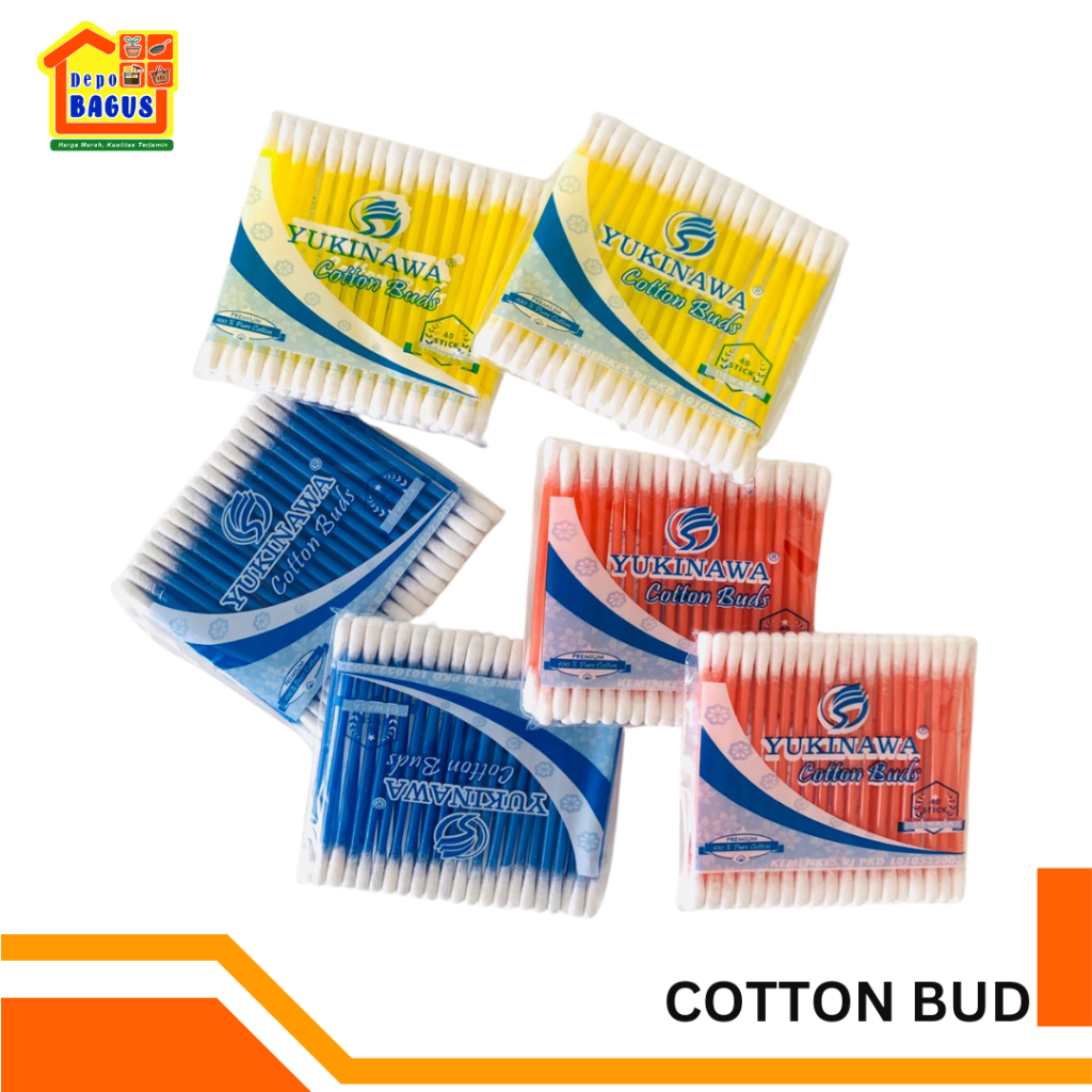 Cotton Bud Dewasa 1 Lusin Isi 40pcs, Cotton Bud Yukinawa