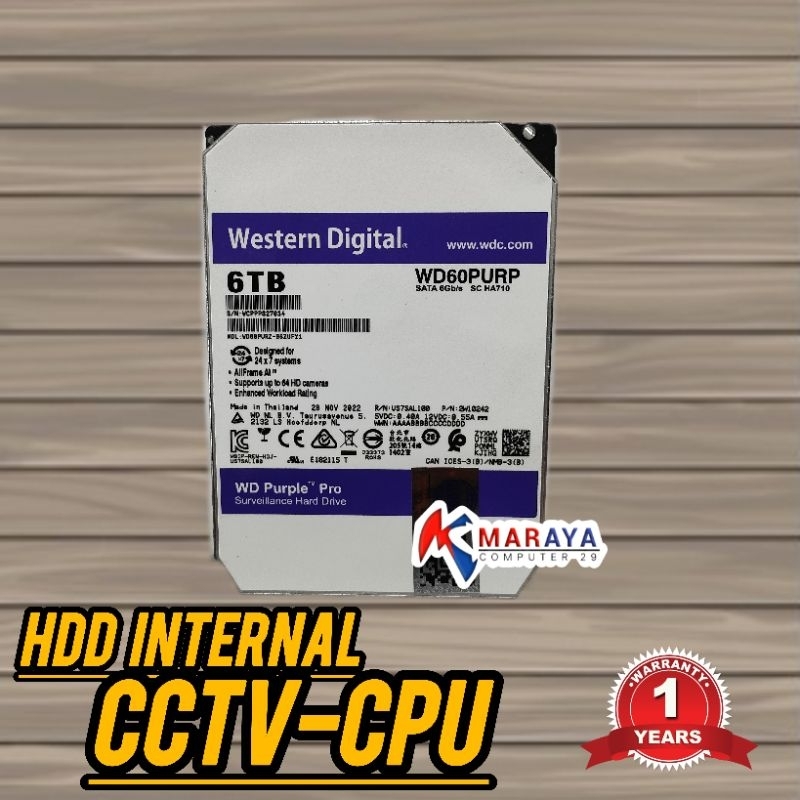 Hardisk internal Random 6TB 8TB 10TB HDD internal Suport CCTV/CPU Komputer New Bergaransi
