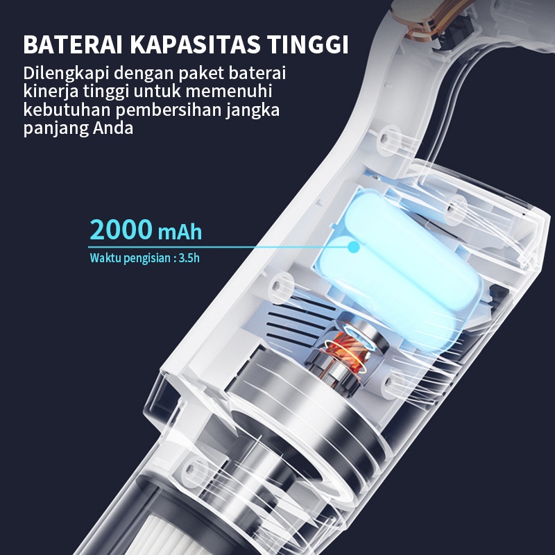 BESTPROMO HOT SALE GM Bear Vacuum Cleaner Wireless 2034 - Penyedot Debu Kasur Karpet Vacum Cleaner