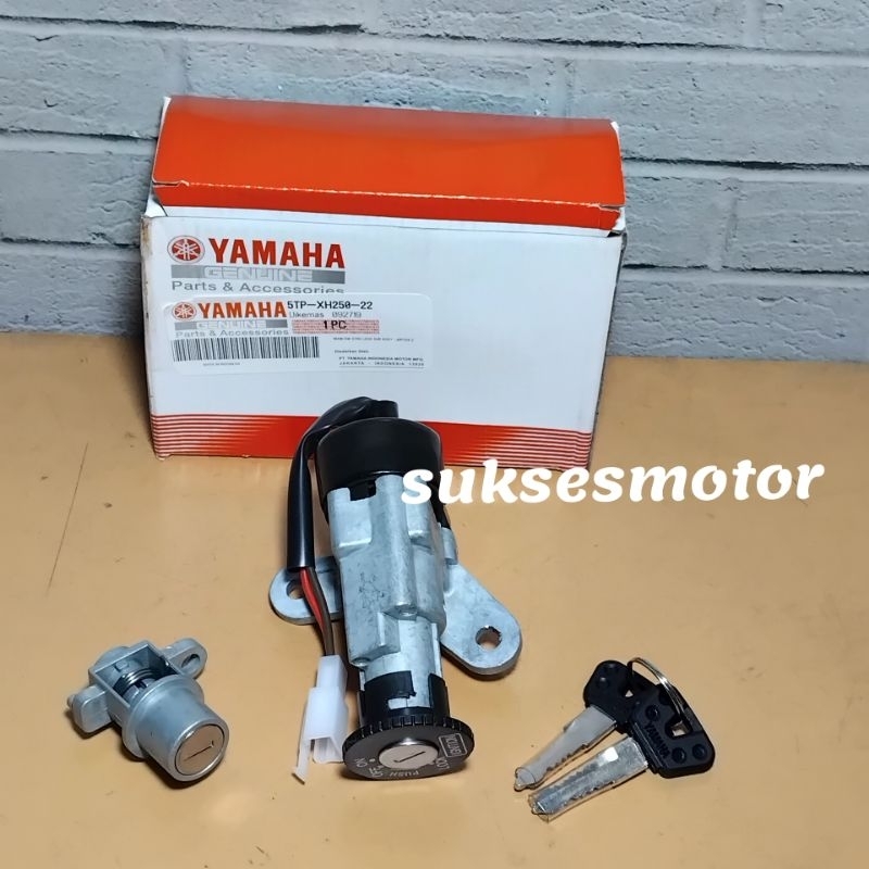 key set kunci kontak set komplit asli yamaha jupiter z burhan 2004 - 2009 + kunci sadel jok