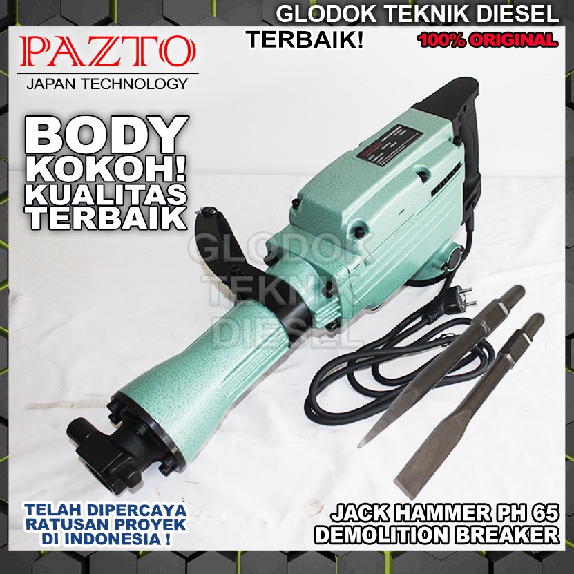 PAZTO Mesin Jack Hammer Bobok Beton 65 A Demolition Hammer Machine PH HR 65