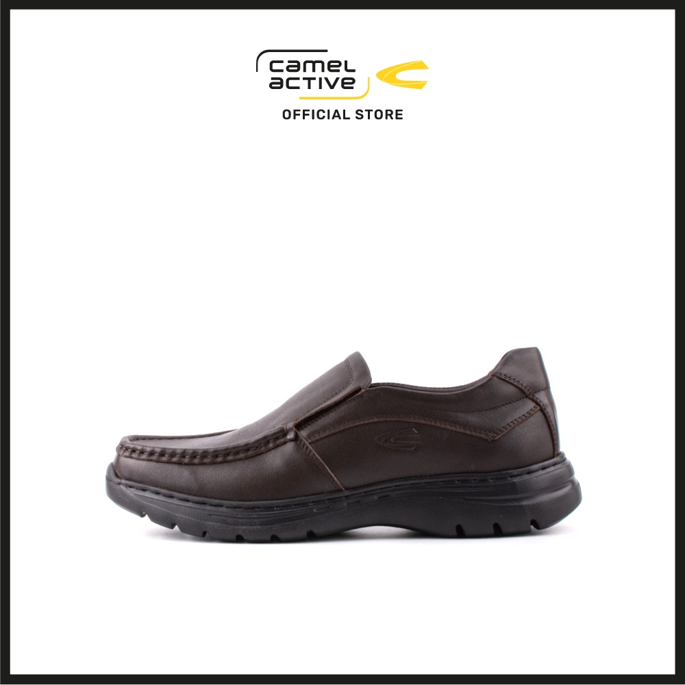 camel active GARDNER Black Leather Elegant Slip On Formal Shoes 802404-HX1-33 Coffee