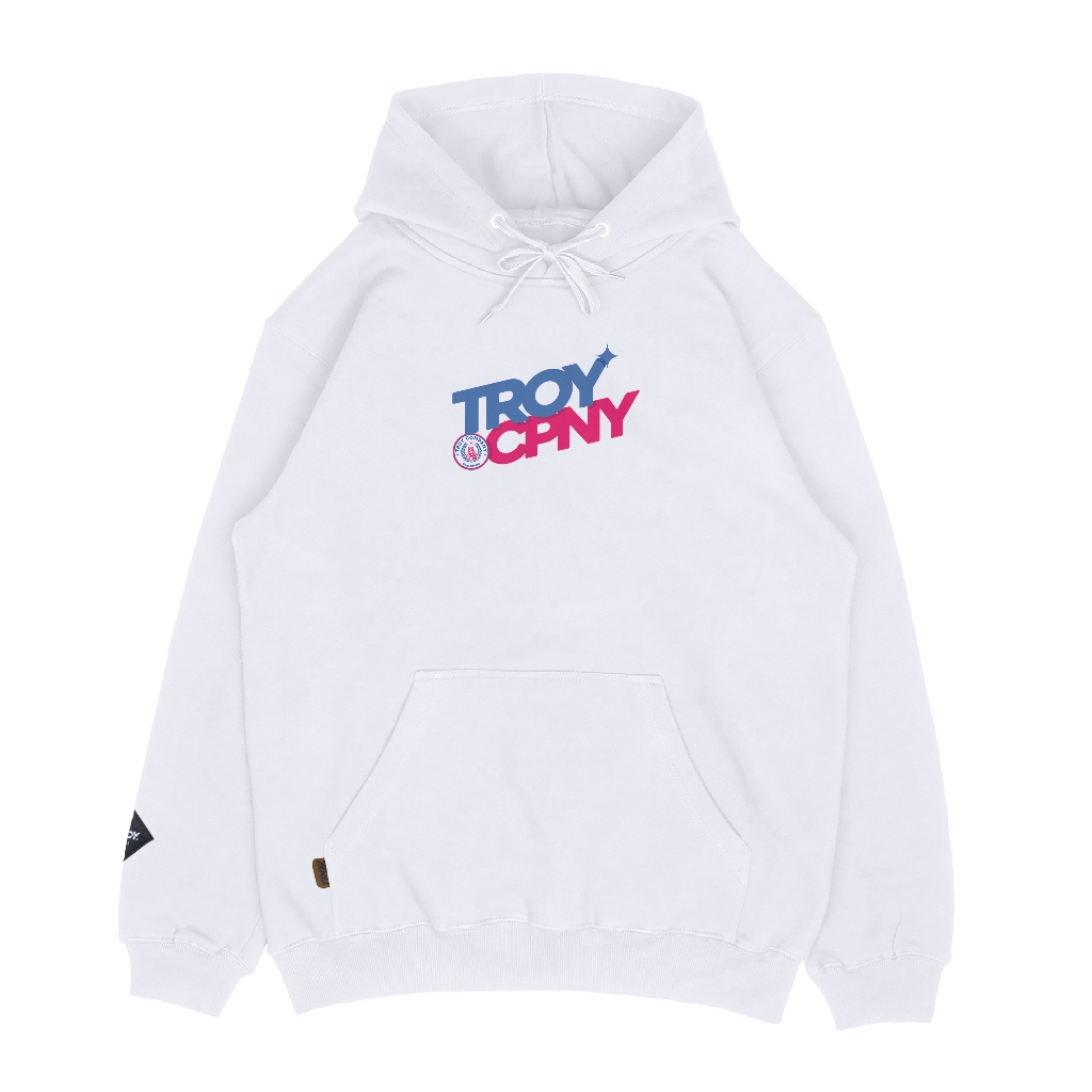 Troy Company Hoodie White Due Colori - Hoodie Pria Putih KH 2835