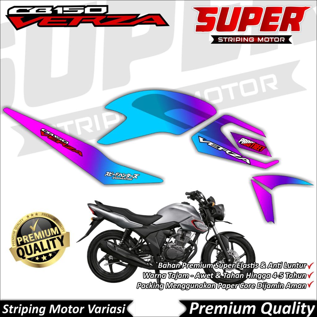 Stiker CB Verza Anti Luntur keren Striping CB Verza Striping Honda CB Verza Gradasi
