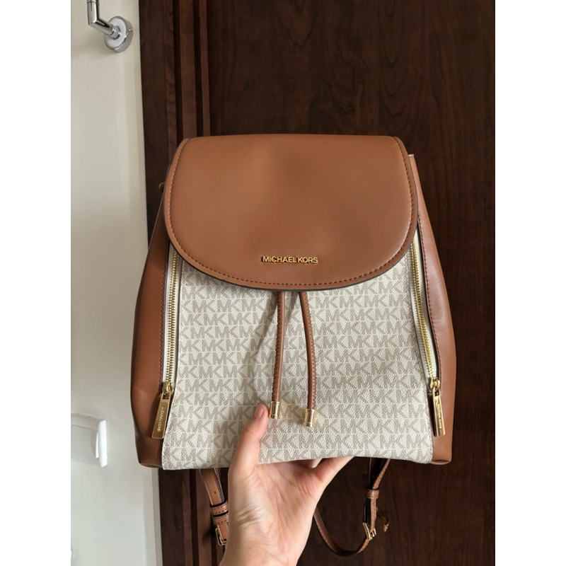 MICHAEL KORS Signature Phoebe Flap Medium Backpack Preloved