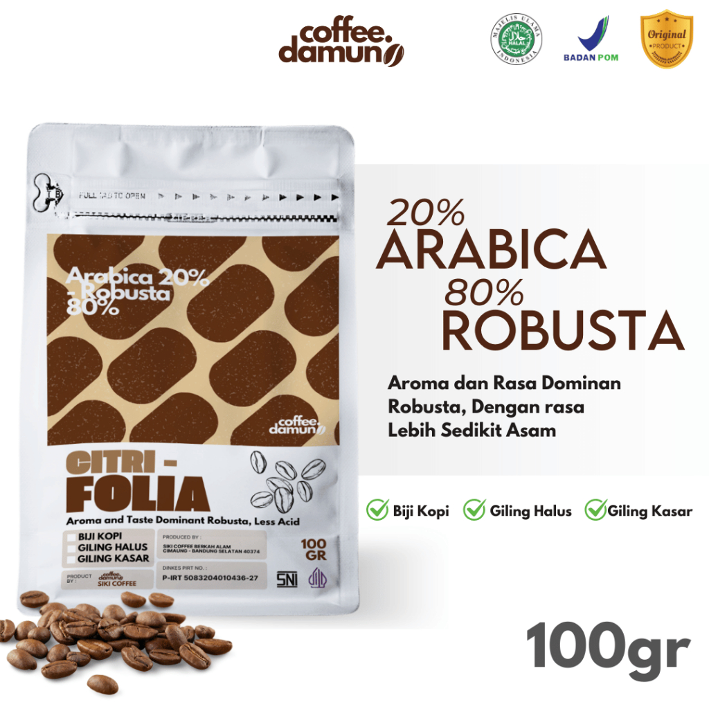 

Biji Kopi Bubuk Signature Espresso House Blend 80% Arabika 20% Robusta Coffee Beans 100gr