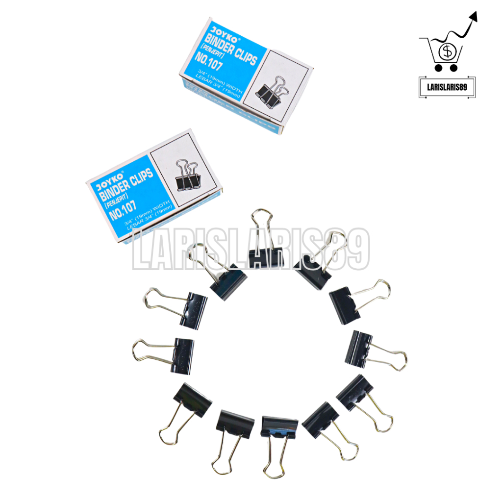 

Binder Clip No. 107 Joyko - Klip Penjepit Kertas [PER BOX isi 12 PCS]