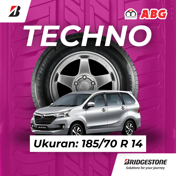 Ban Mobil Bridgestone Techno 185 70 R14 untuk Mobil Avanza, Xenia