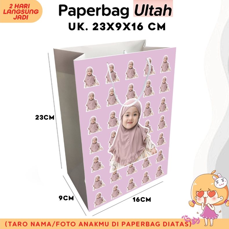 

(+FOTO ANAK) Paper Bag Ulang Tahun Sedang Uk. ALL SIZE / Tas Ulang Tahun Anak Bebas Foto Sendiri / Tas Kertas Ultah Happy Birthday Custome Murah