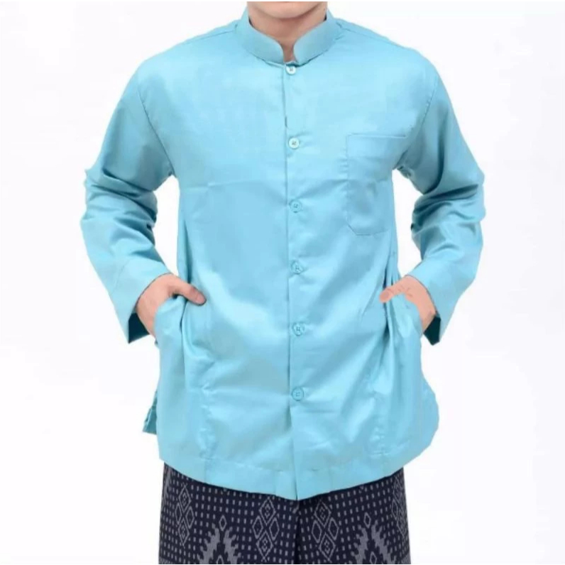 Baju Koko Pria Dewasa Lengan Panjang AMMU BUNGA OUTFIT