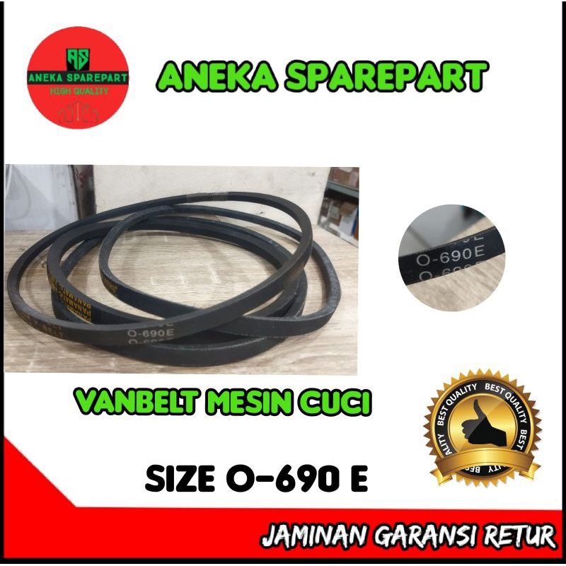 vanbelt/v-belt O-690 E vanbelt mesin cuci