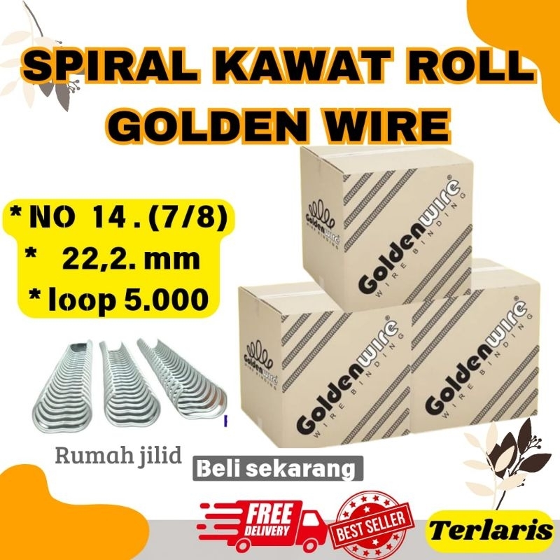 

SPIRAL KAWAT ROLL GOLDEN WIRE 7/8" PUTIH KAWAT SPIRAL KALENDER MURAH