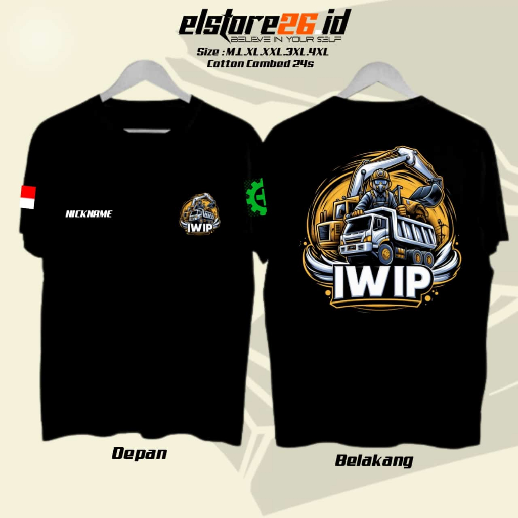 ELSTR26 Kaos Distro PT.IWIP | Free Tambah Nama Kamu | Baju Perusahaan Tambang Batu Bara | Kaos Drive