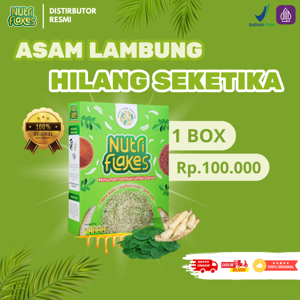 

Nutriflakes Sereal Sehat Original - Ampuh Atasi Asam Lambung Maag dan masalah Lainnya Dengan Herbal