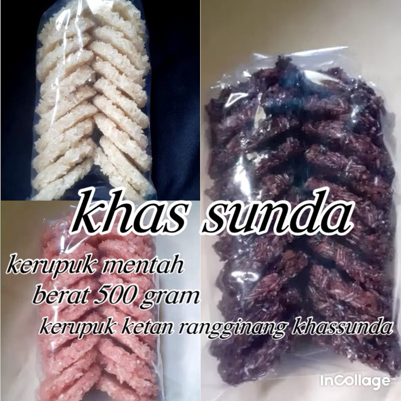 

kerupuk ketan rangginang khas sunda mentah