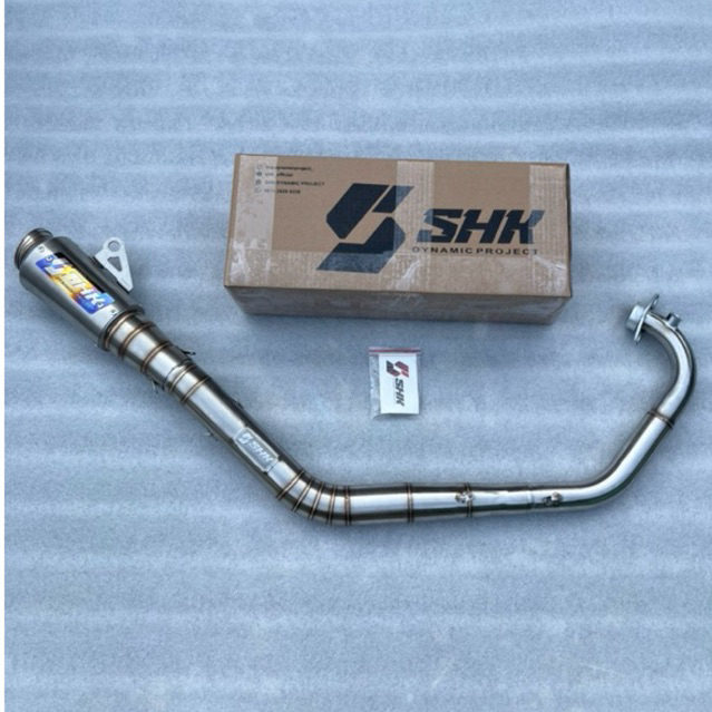 Knalpot roadrace SHK untuk motor Satria Fu Fi dan Satria Fu karbu inlet 50mm