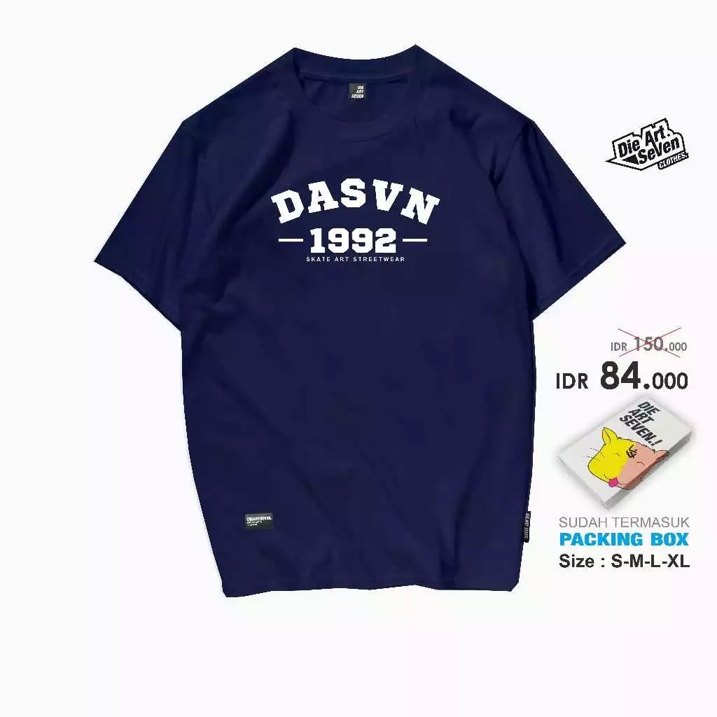 Dieartseven - Baju Kaos Pria Distro Sport Navy | kaos distro pria wanita