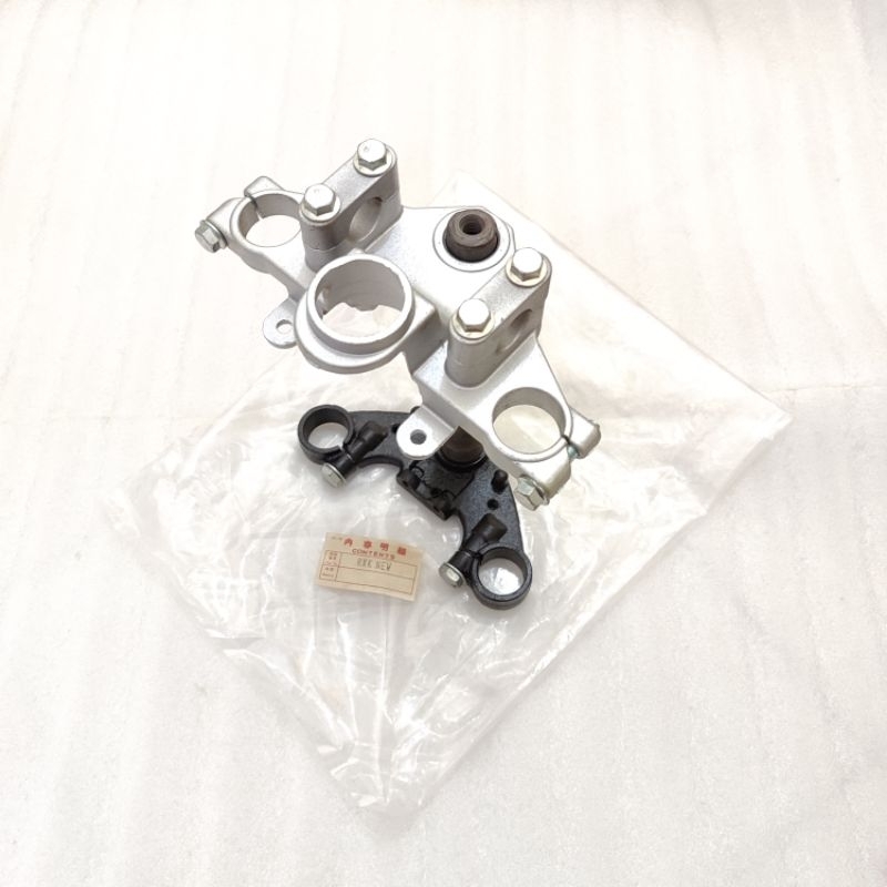 komstir segitiga T atas bawah yamaha RX king RX-king new catalyzer peredam nos