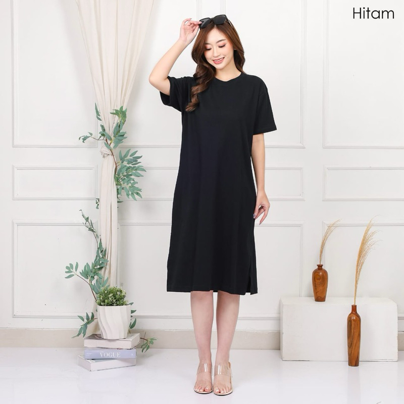 DRESS/daster kaos/mini dress kekinian/dress casual katun combat