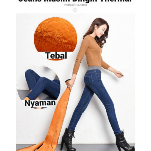 Celana Musim Dingin celana Musim Dingin Wanita Long John Thermal Leggings 7