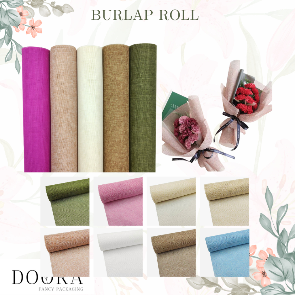 

Burlap Roll Goni / Kain Goni Wrapping Flower / Jute / Burlap rol 5 yard / 4mtr