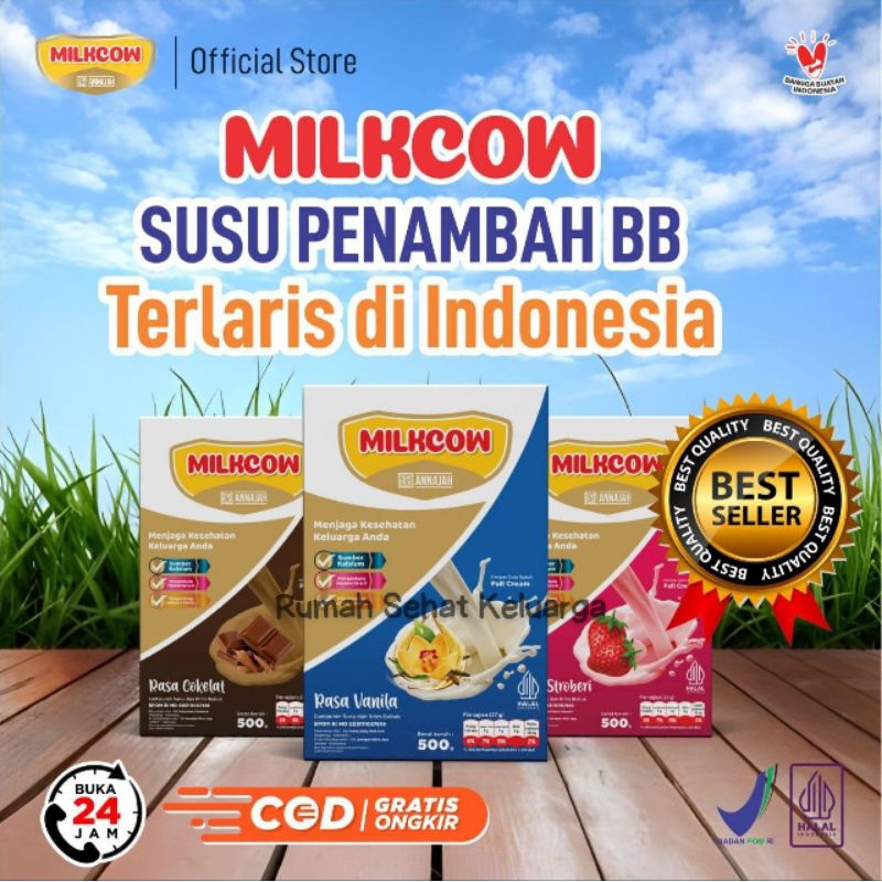 

Milkcow Susu Sapi Gemuk Vanilla Strawberry Coklat 500 gr Susu Osamilk Yosamilk Susu Penggemuk Badan Susu Anak Susu Dewasa Susu Murah Susu Enak