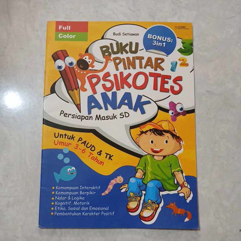 Buku Pintar Psikotes Anak Persiapan Masuk SD