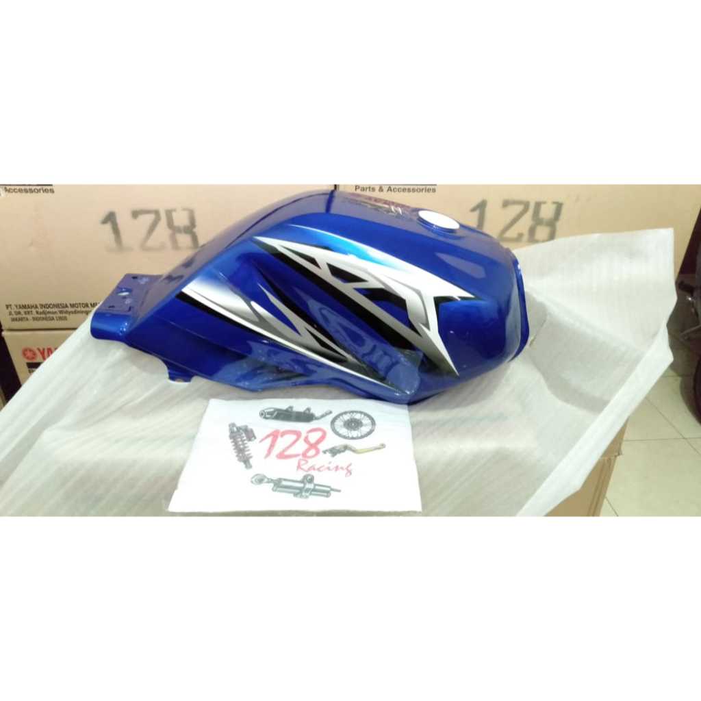 Tangki Striping Fuel Tank NOS Yamaha Scorpio Z Tahun 2008 Warna Biru Original Yamaha 5BP