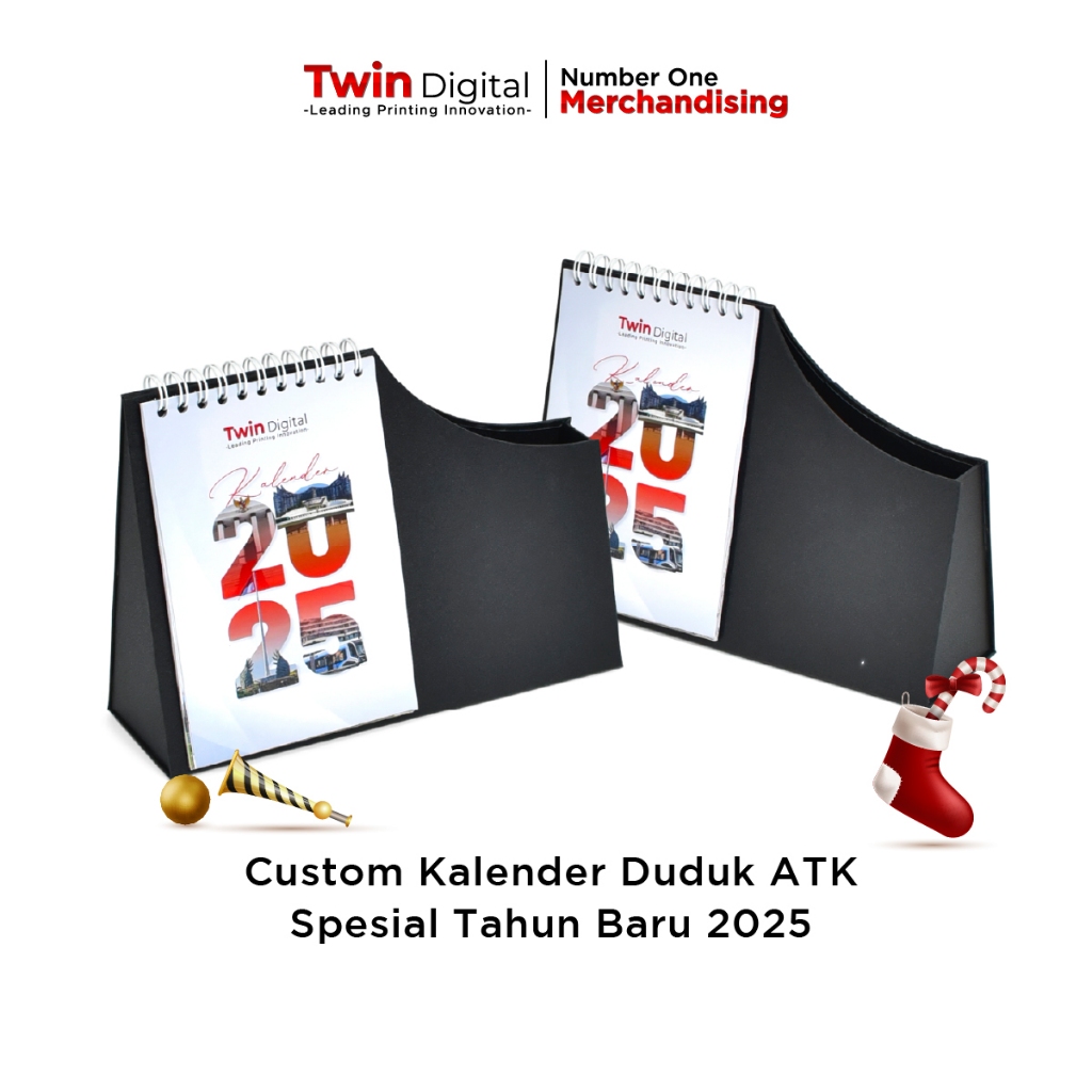 

Twindigital Custom Desain Kalender Meja ATK 2025 - Souvenir Kalender ATK Spesial Tahun Baru