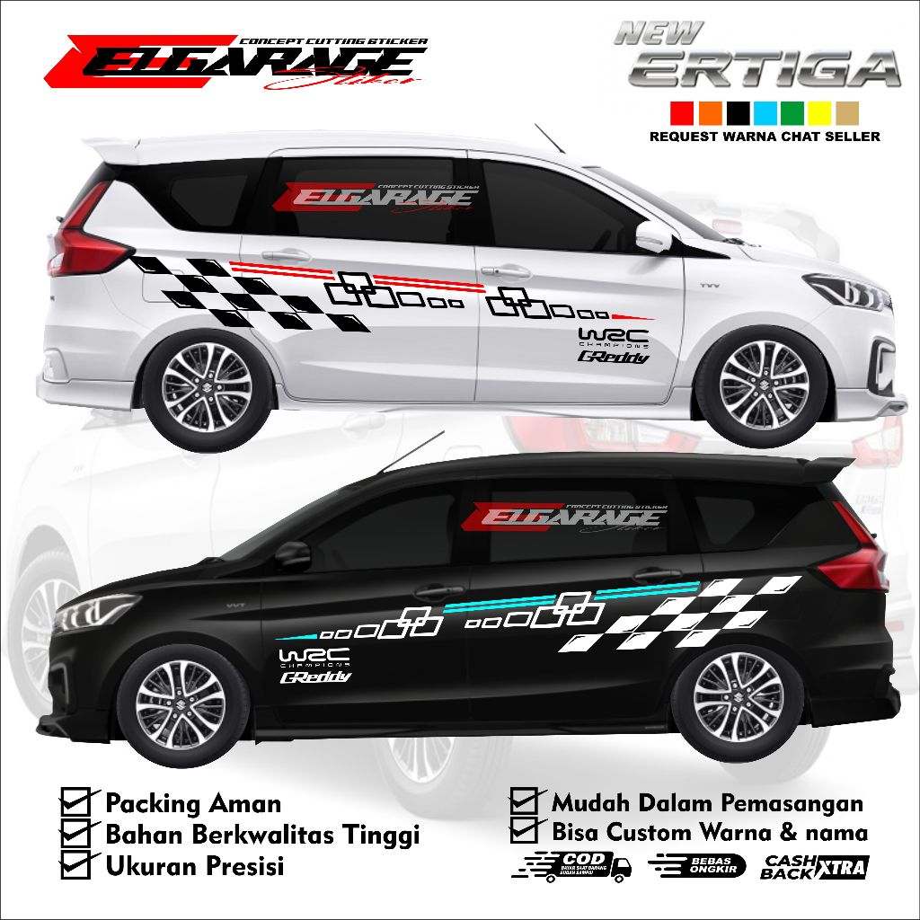 Sticker mobil ertiga sticker mobil list ertiga stiker minimalist mobil ertiga list terlaris dan terb