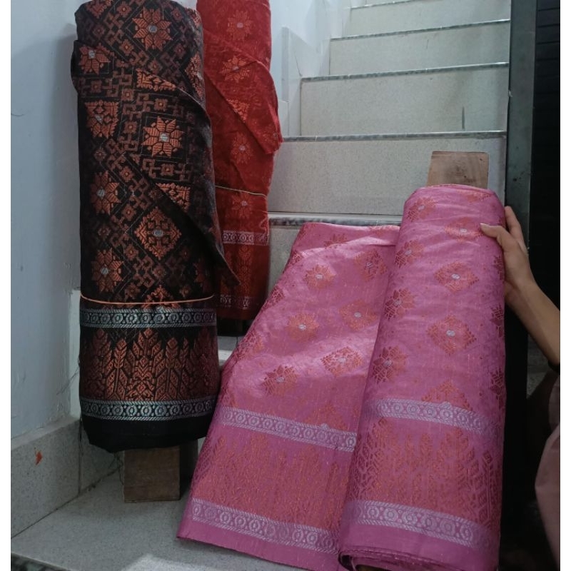 kain Songket / Bahan Songket / kain Songket Tenun Semi palembang / Songket Premium