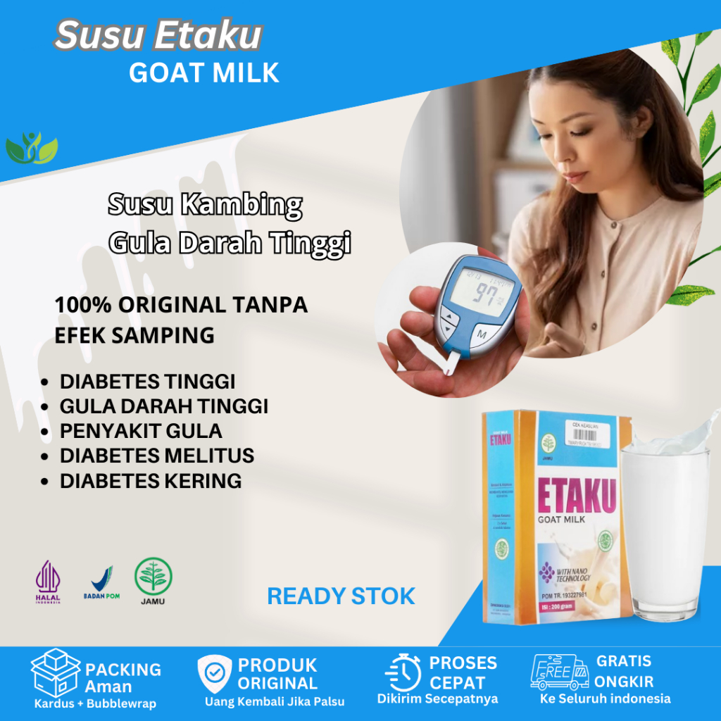 

Susu Etaku Penurun Gula Darah Tinggi, Diabetes, Penyakit Gula, Diabetes Kering / Basah, Efektif Untuk Turunkan Gula Dalam Tubuh Kencing manis