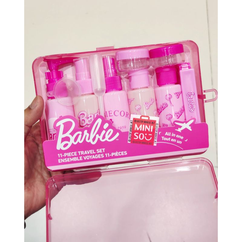 MINISO x BARBIE 🆕 Travel Set 11 Pieces BARBIE Collection (50ml 5pcs, 10ml 2pcs