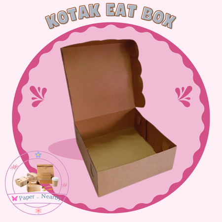Box katering/Kotak Nasi Katering Coklat/ Dus kue Coklat/ Box Nasi Coklat/Box Dus Nasi Kraft Renda R8